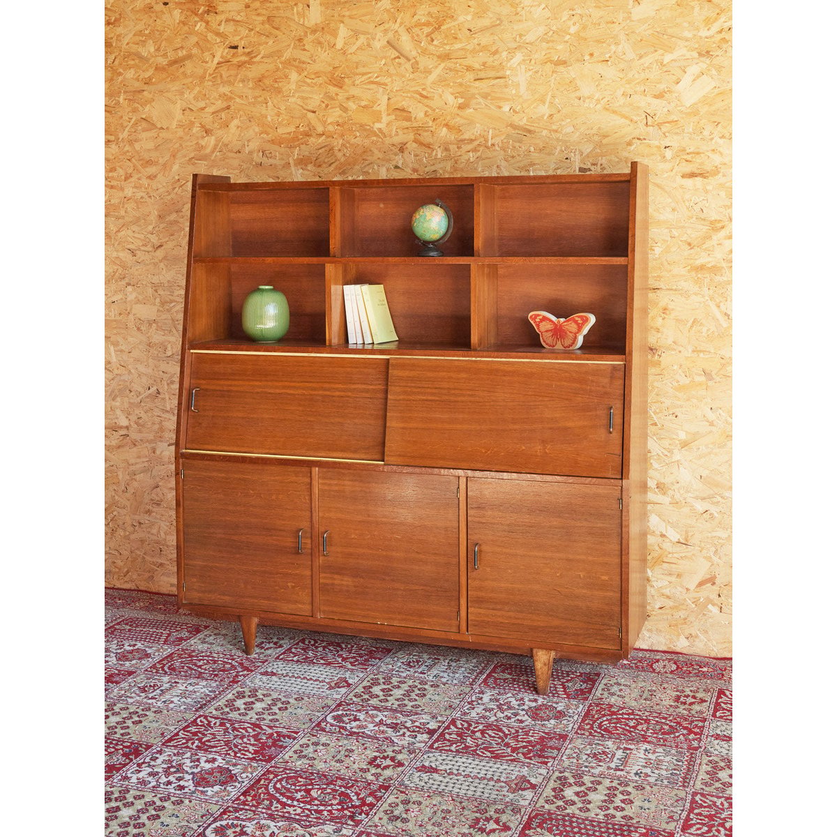 Vitrine scandinave en bois Victoria N°1253 - Bon état bois clair, DEBONGOUT