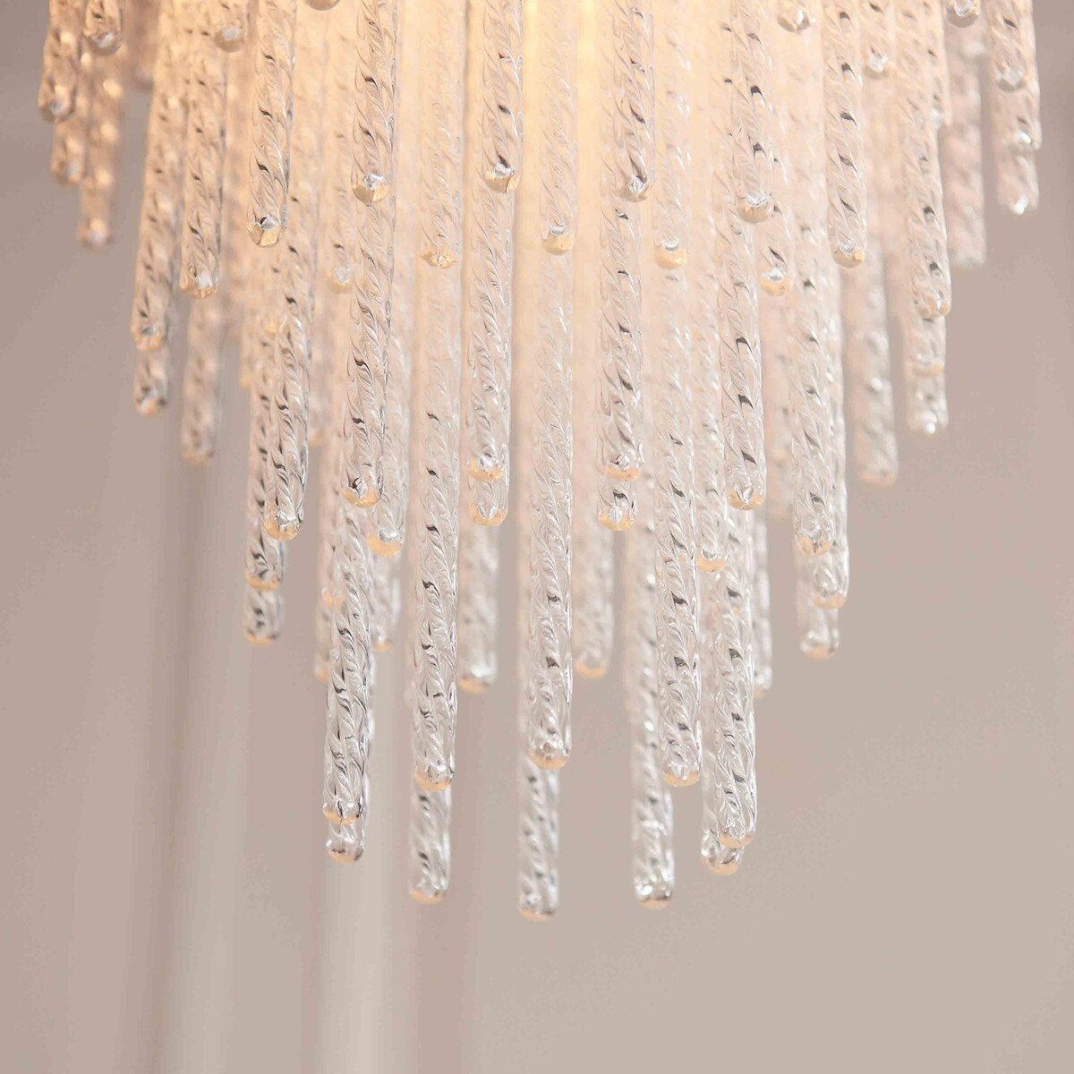 Antario Twisted-Glass Pendant Light brass, ÉDITÉ