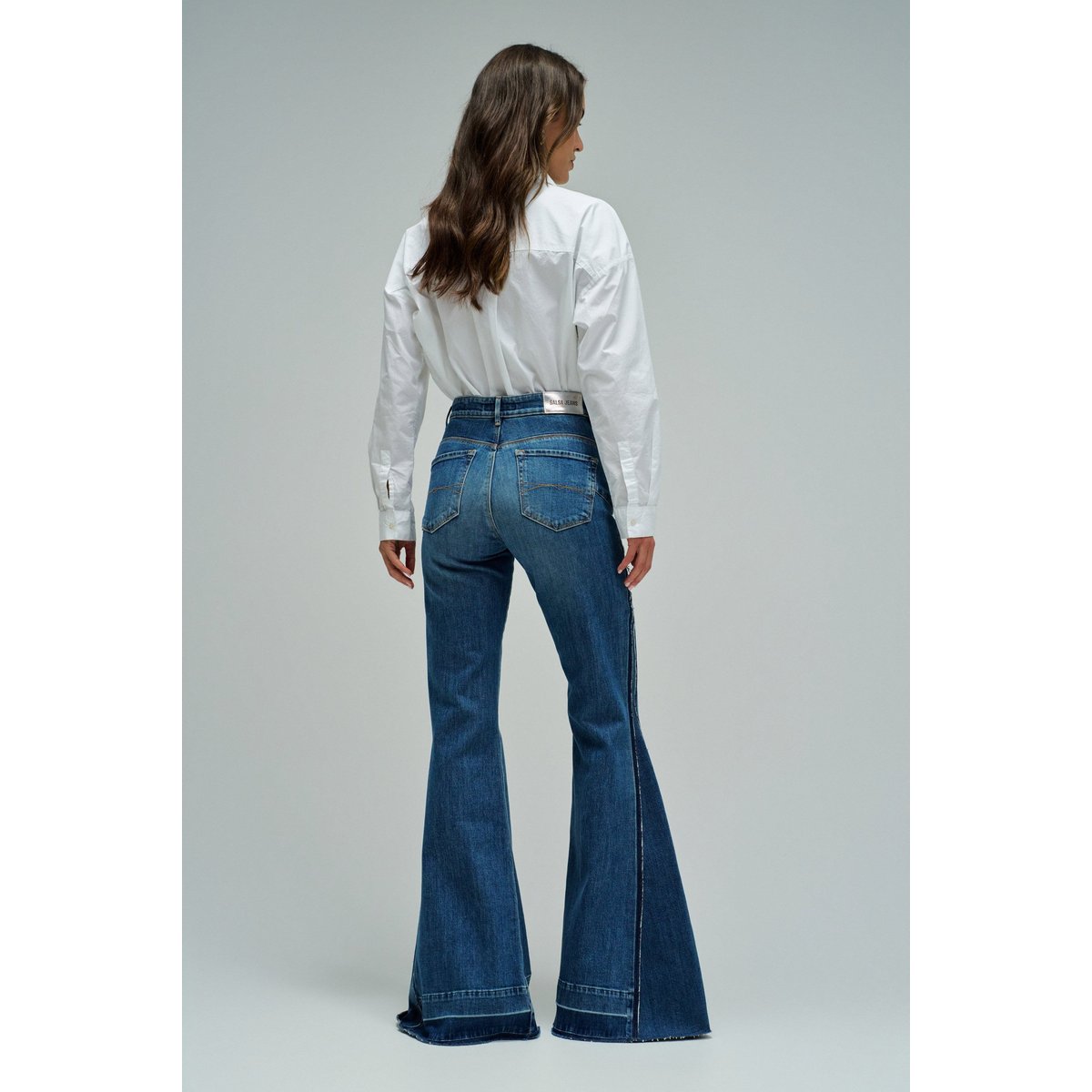 JEAN FAITH PUSH IN FLARE bleu denim, SALSA JEANS