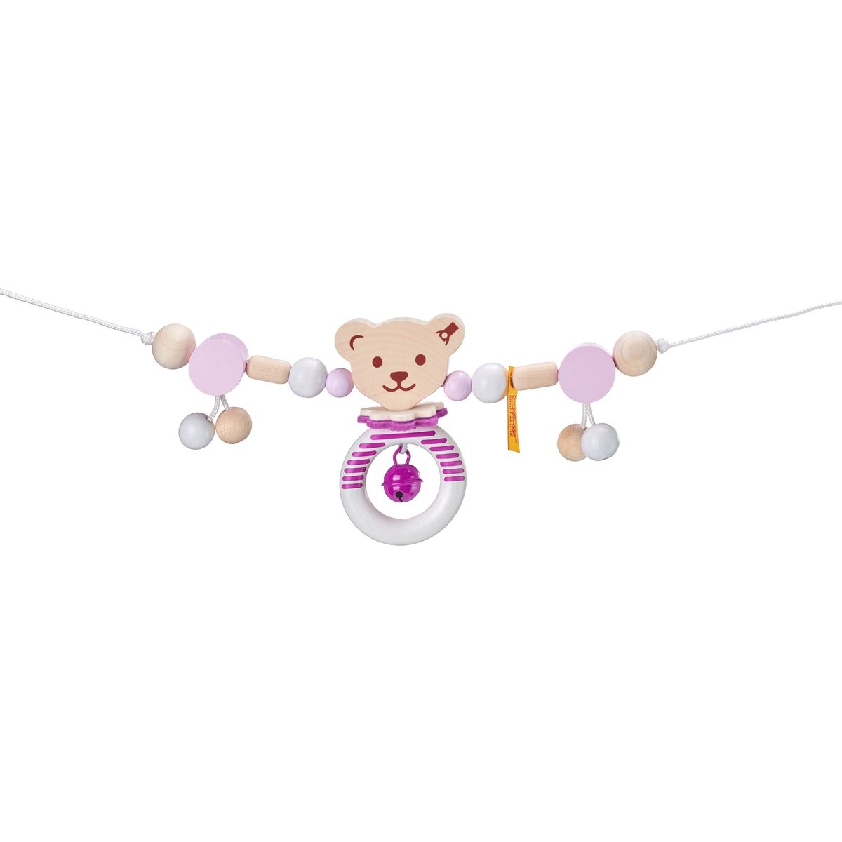 Chaîne pour poussette Ours Steiff rose, SELECTA