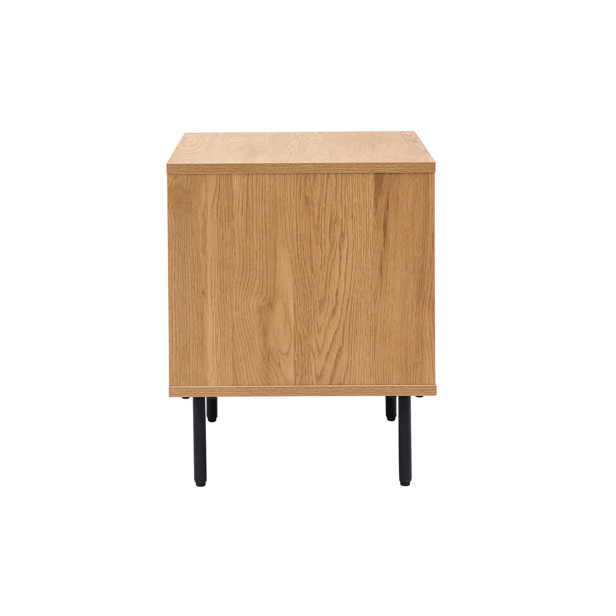 Table de chevet avec rangements 2 tiroirs finition bois clair chêne ARAGON chêne clair, MILIBOO