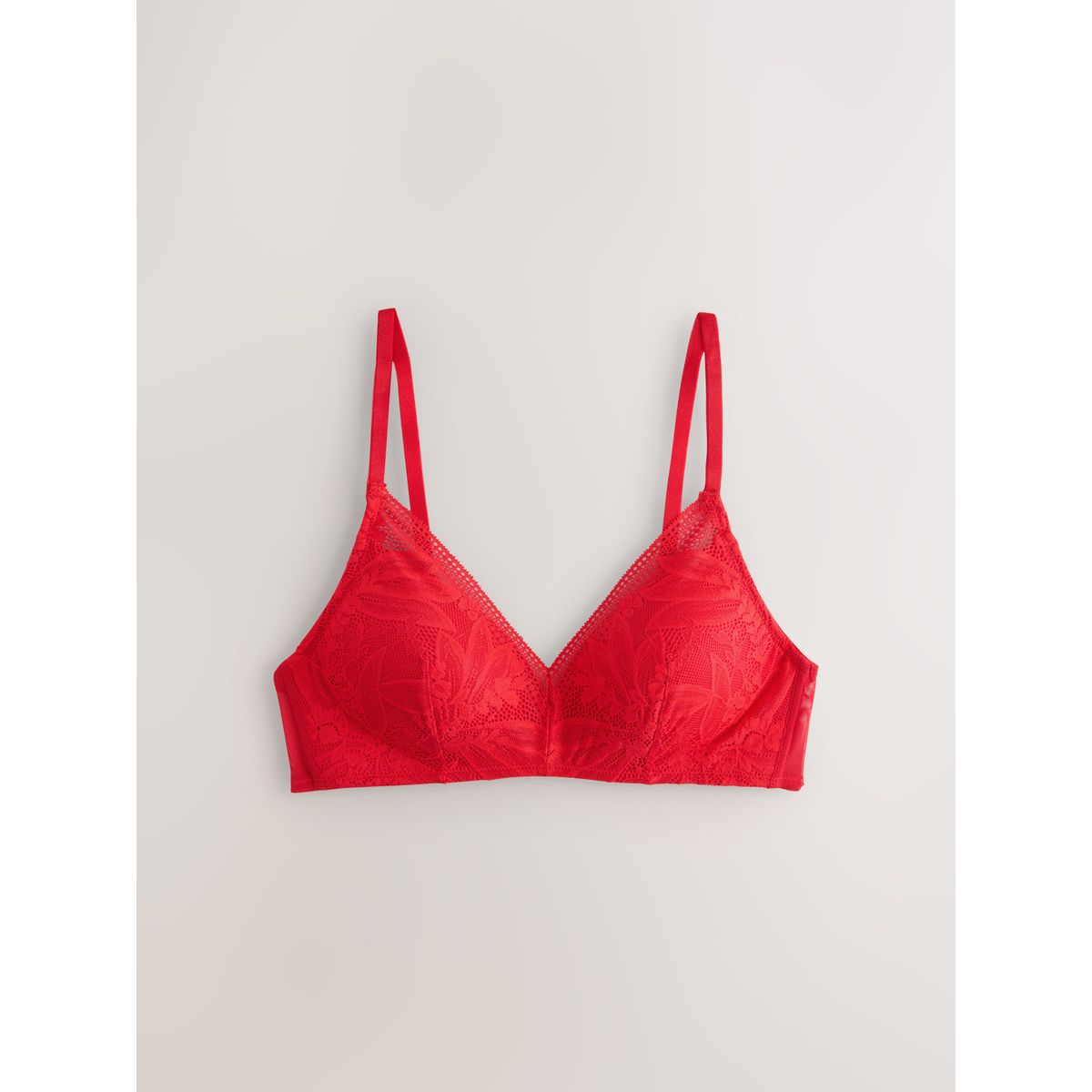 Soutien-gorge à détail en dentelle, lot de 2 rouge/crème, NEXT