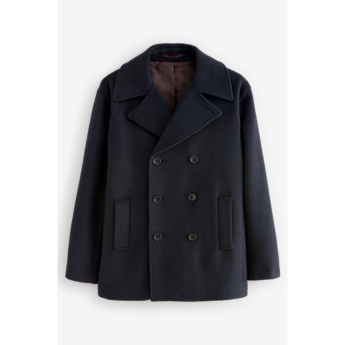 Caban doux avec laine bleu marine, NEXT