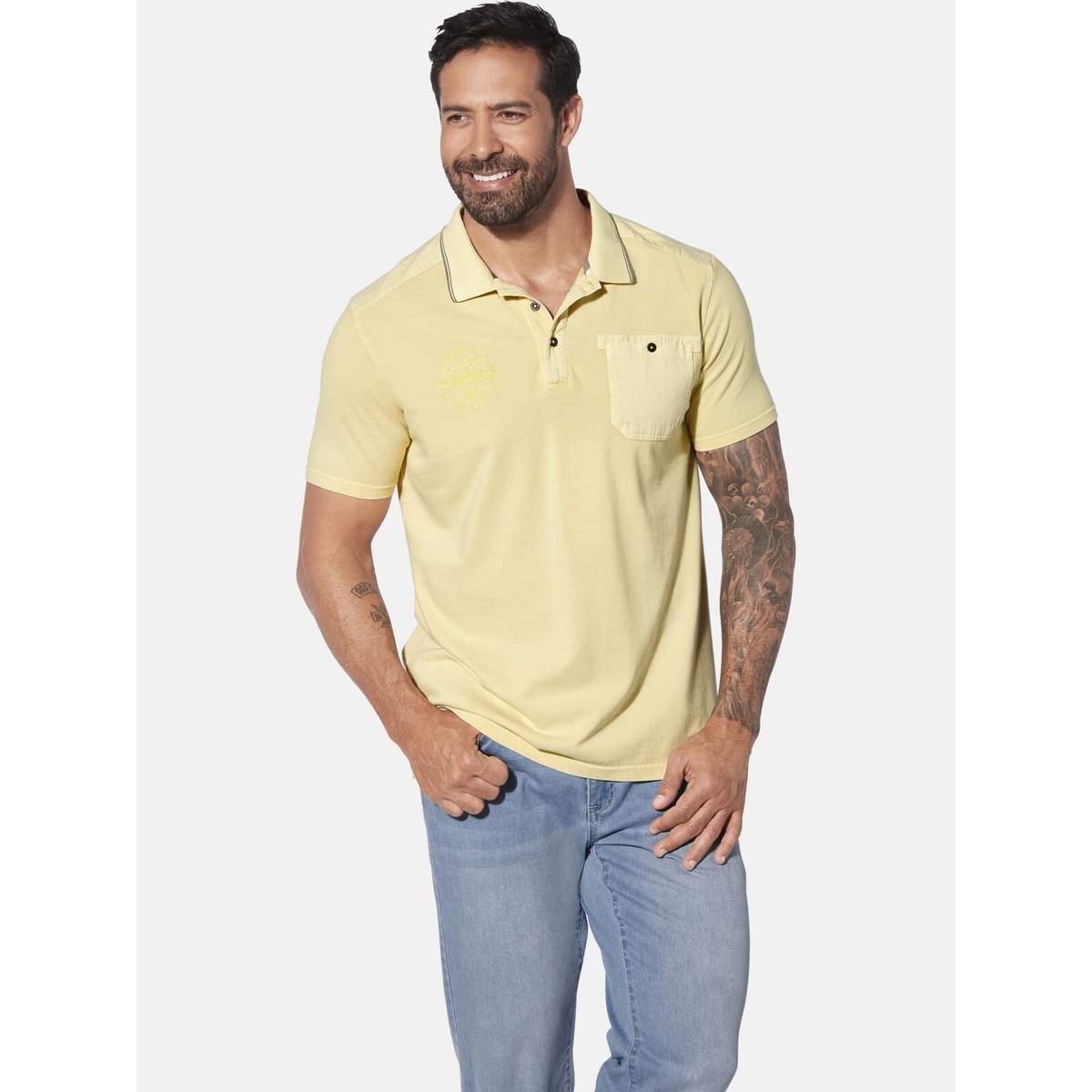 Polo GUNHELM jaune clair, JAN VANDERSTORM