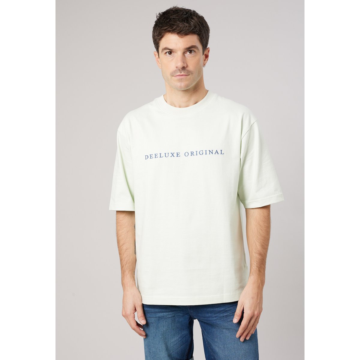 T-shirt homme en coton STONAL lagoon, DEELUXE