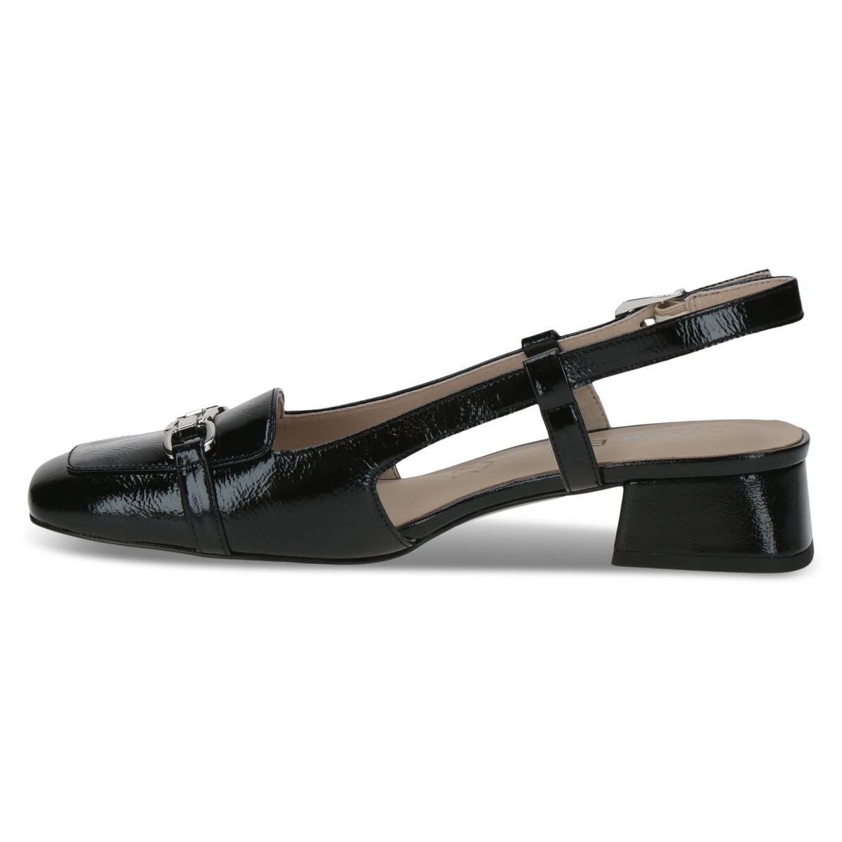 escarpin en cuir noir mat, CAPRICE