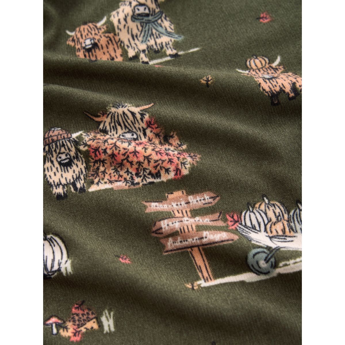 Pyjama en jersey halloween collection famille vert kaki, NEXT