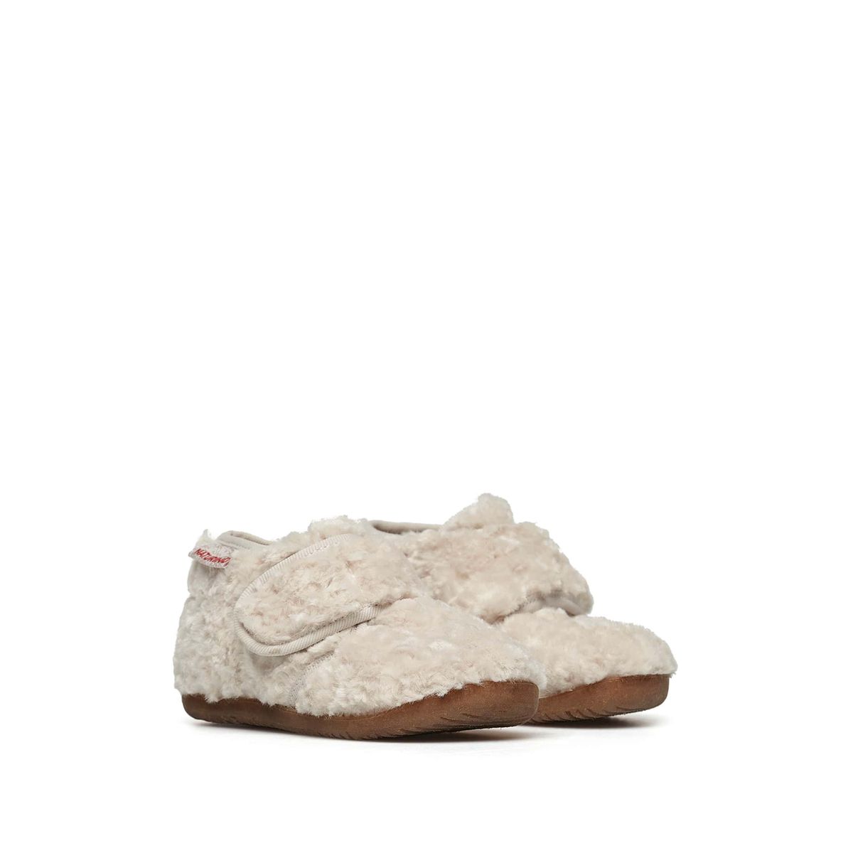 Pantoufles en fausse fourrure HOME beige, NATURINO