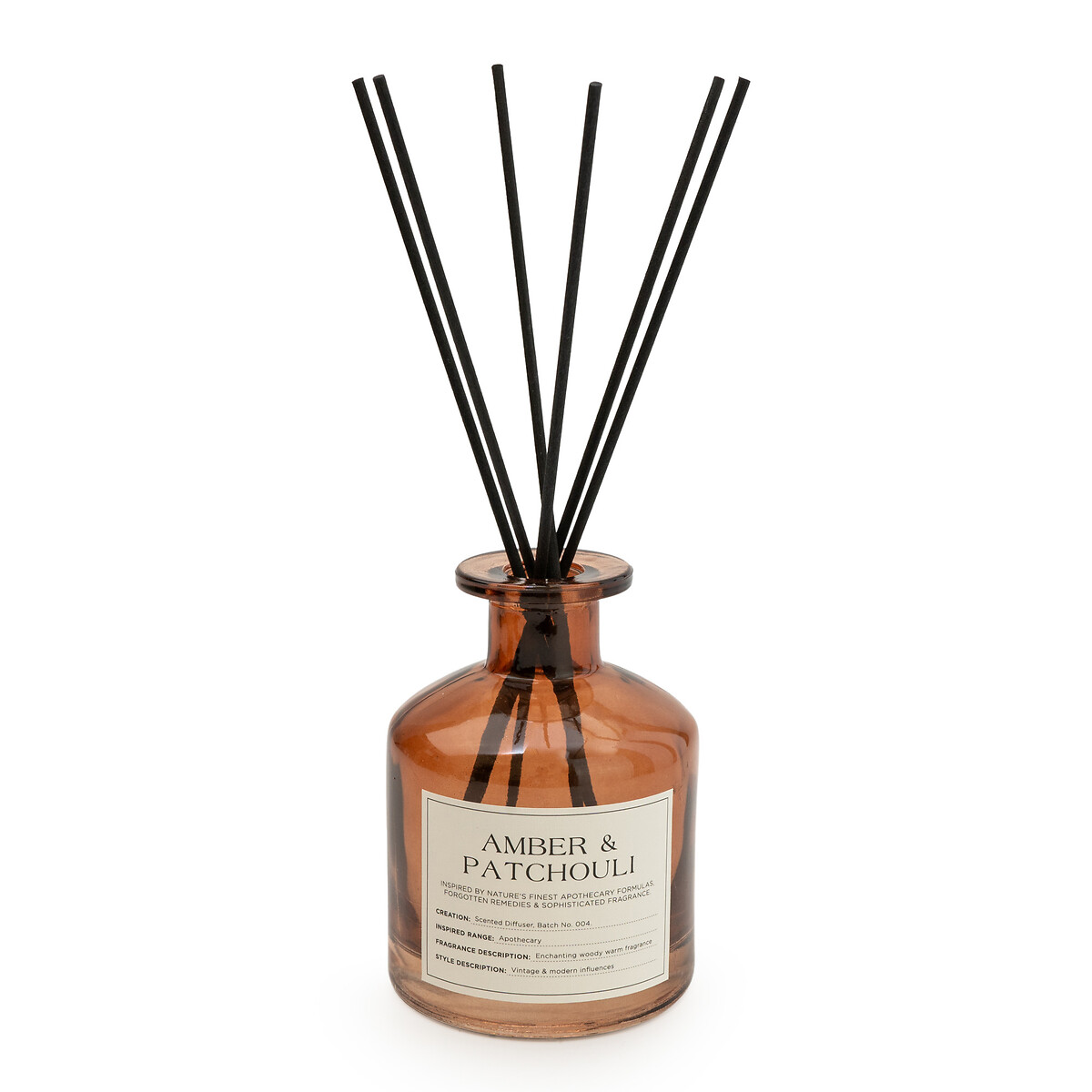 Apothecary Amber & Patchouli Diffuser, 250ml amber, SO'HOME