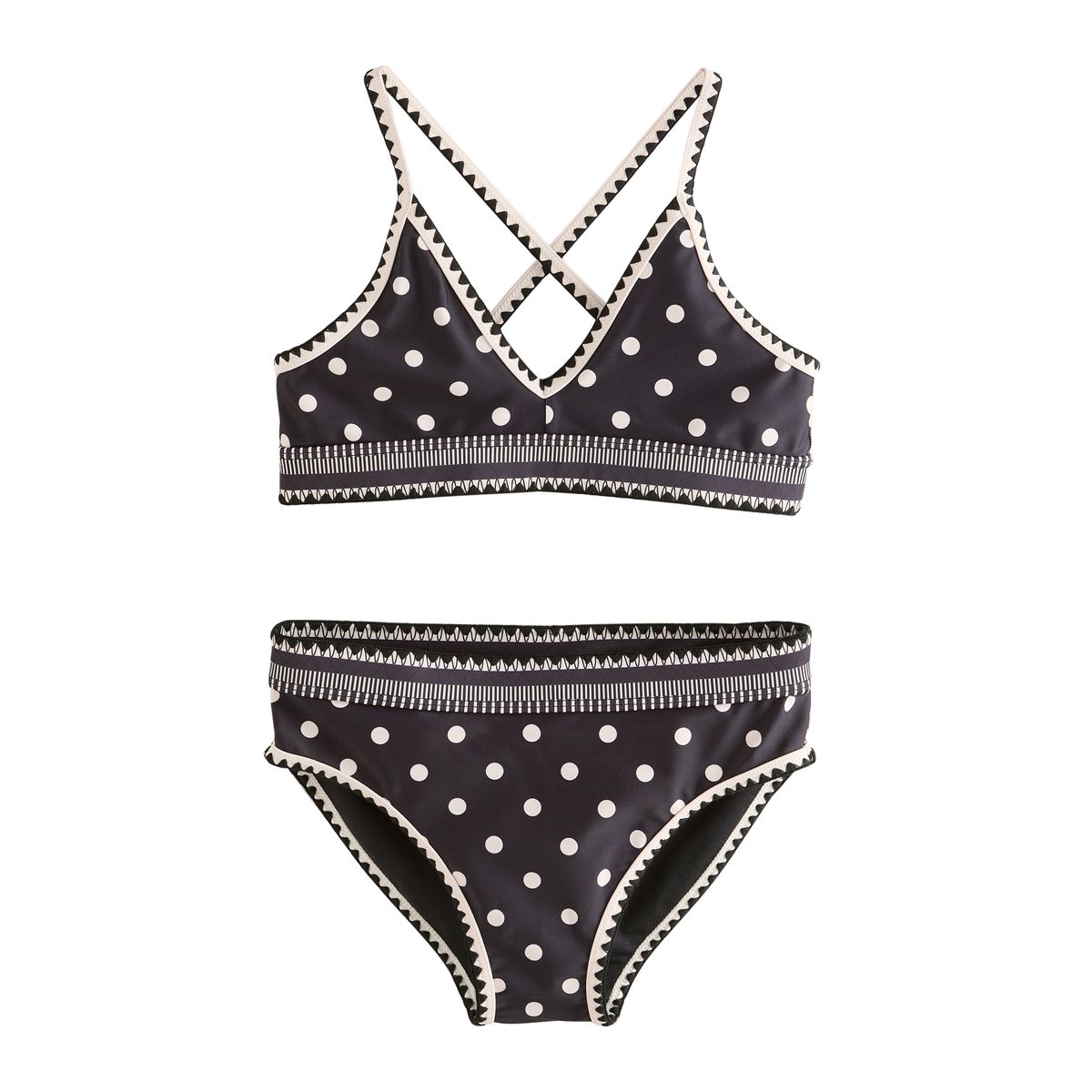 Bikini triangle noir à pois, NEXT