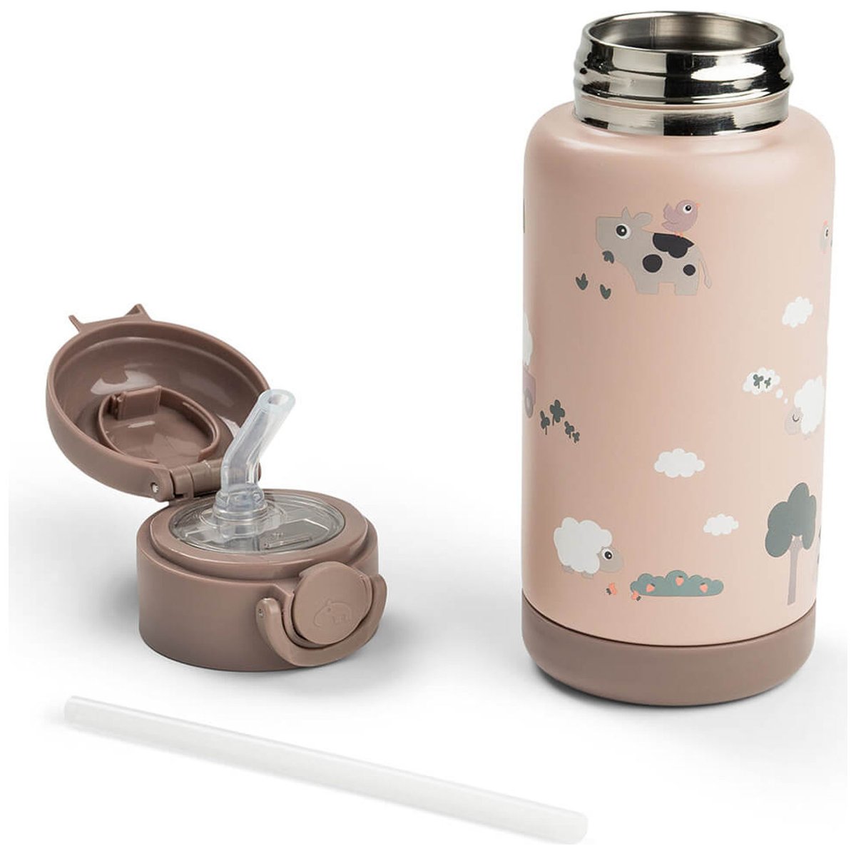 Gourde à paille isotherme rose, DONE BY DEER
