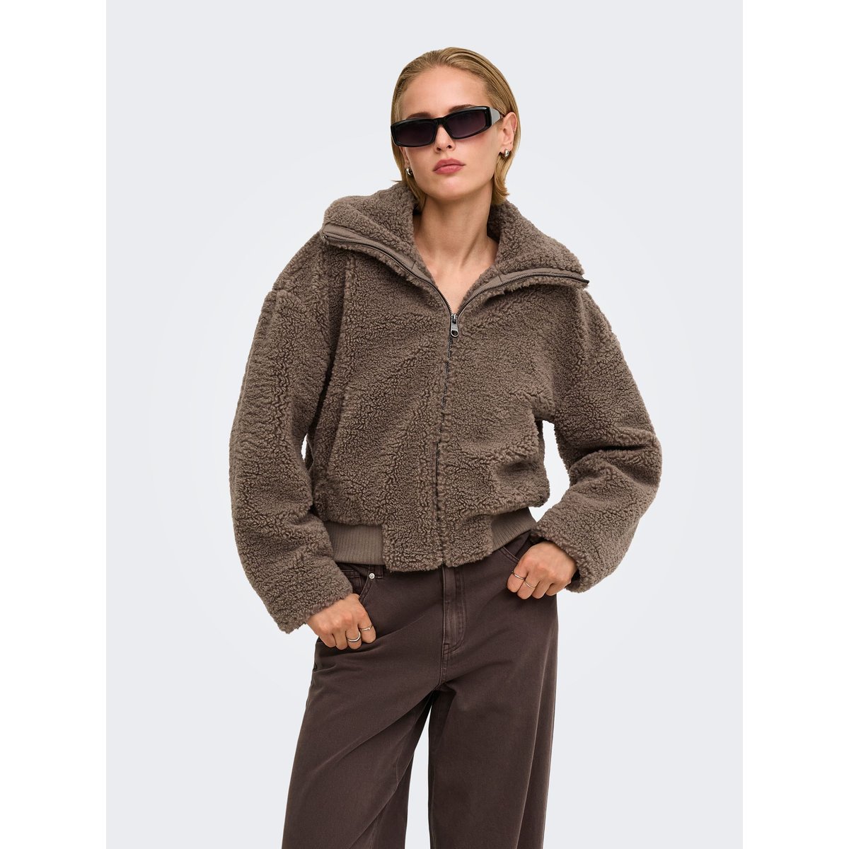 Manteau En Peluche marron - cub 1, ONLY