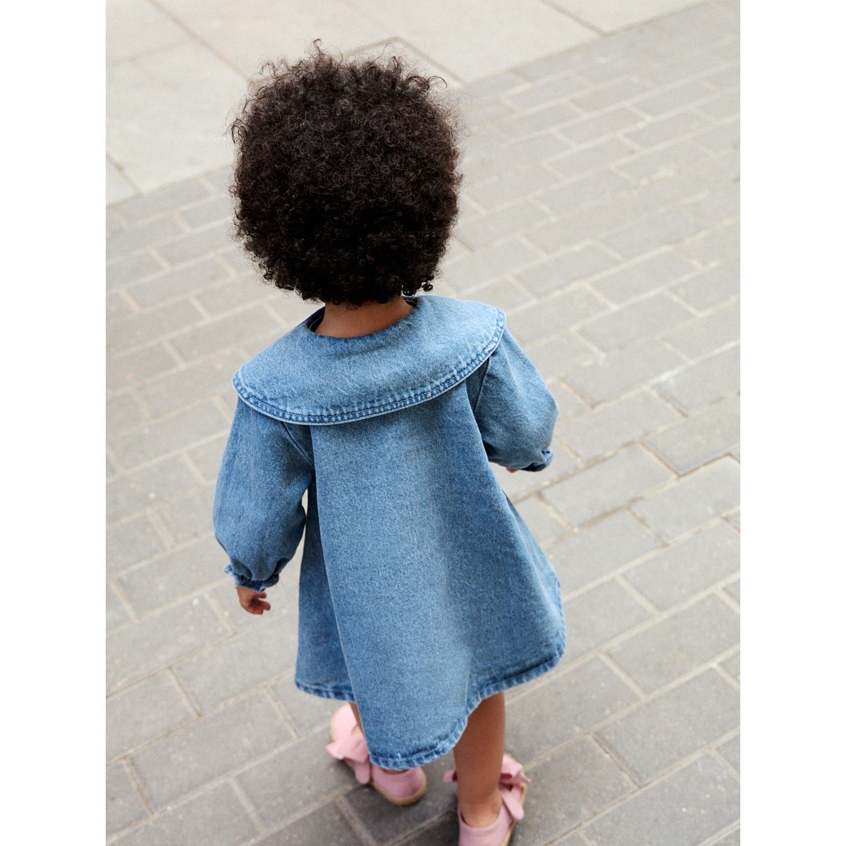 Robe avec col et motif chien brodé jena bleu, NEXT