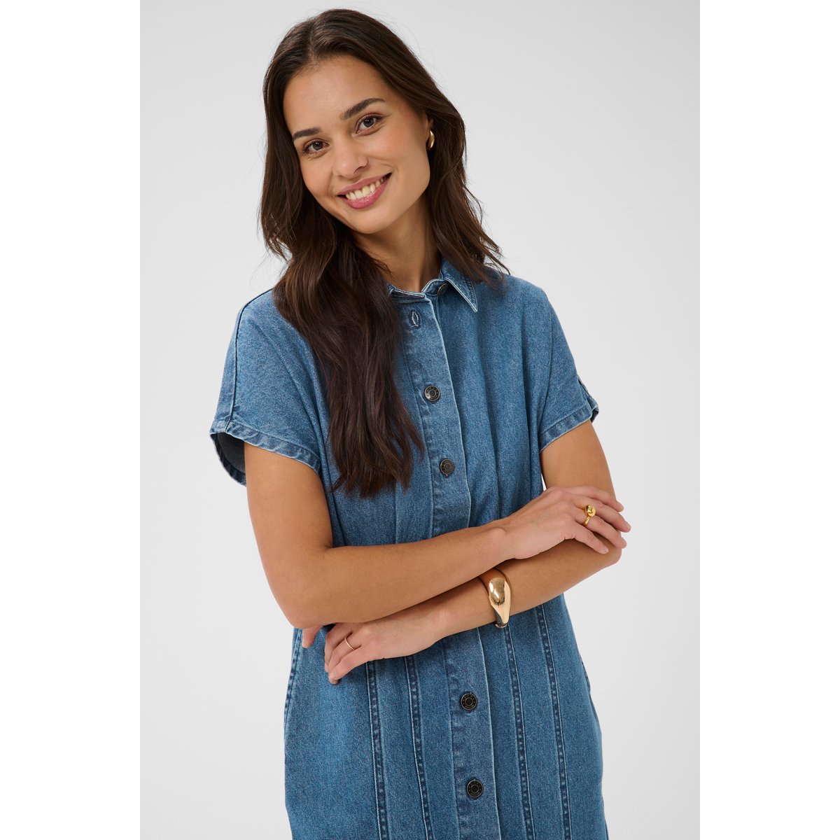 Robe en jean bleu blue denim, KAFFE