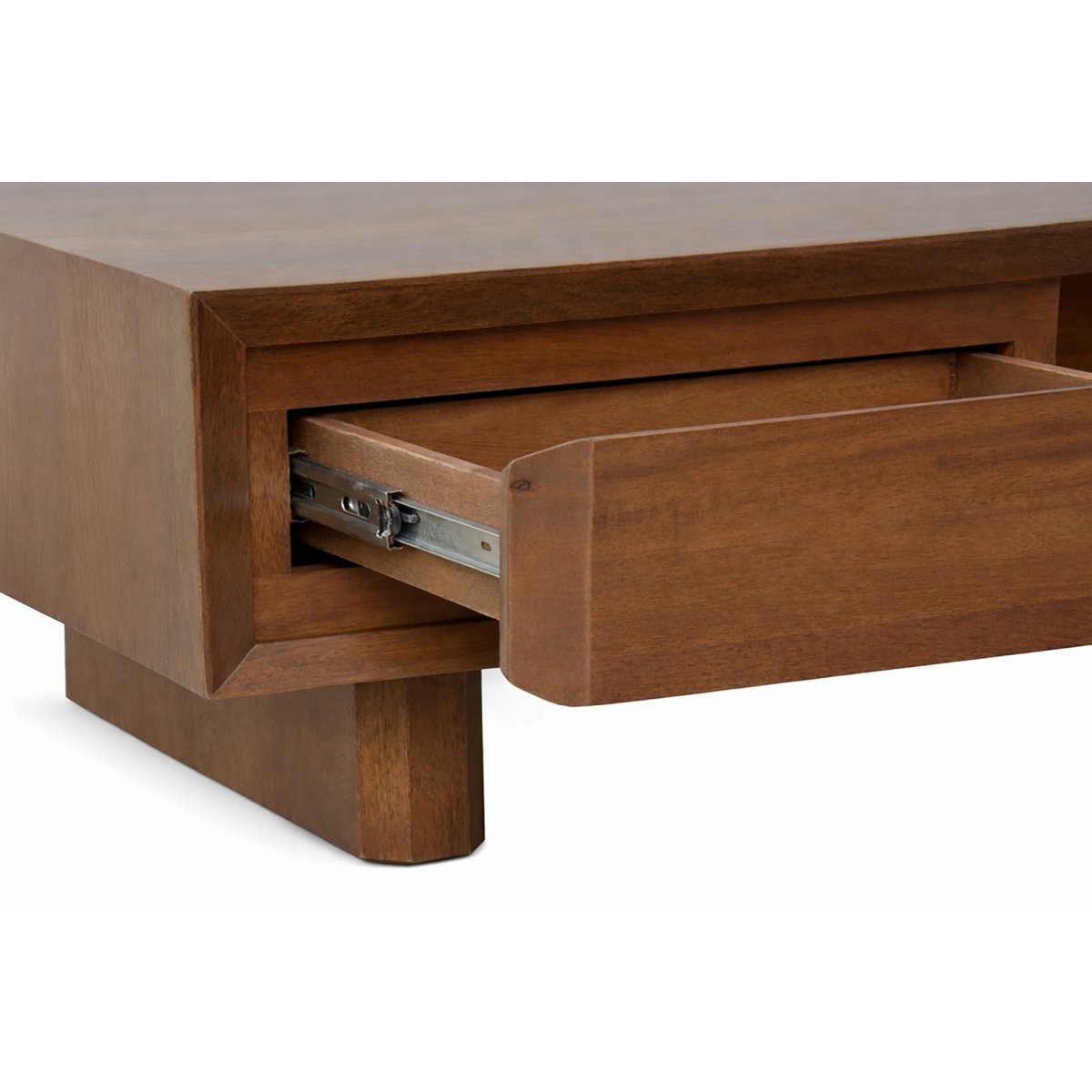 Table basse rectangle en bois massif, BELLECOUR marron foncé, BOBOCHIC