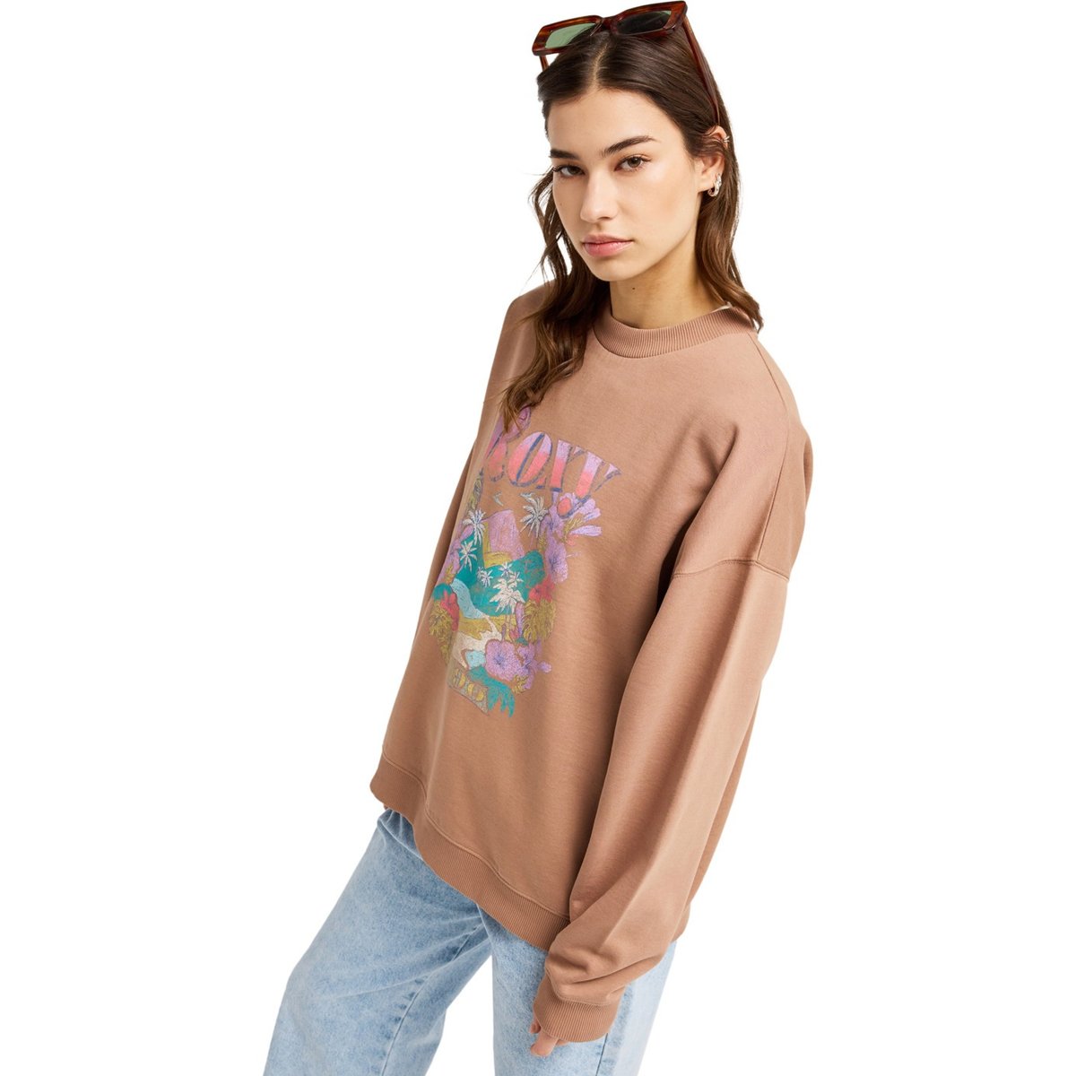 Sweat oversize LINEUP OVERSIZED. marron brownie, ROXY