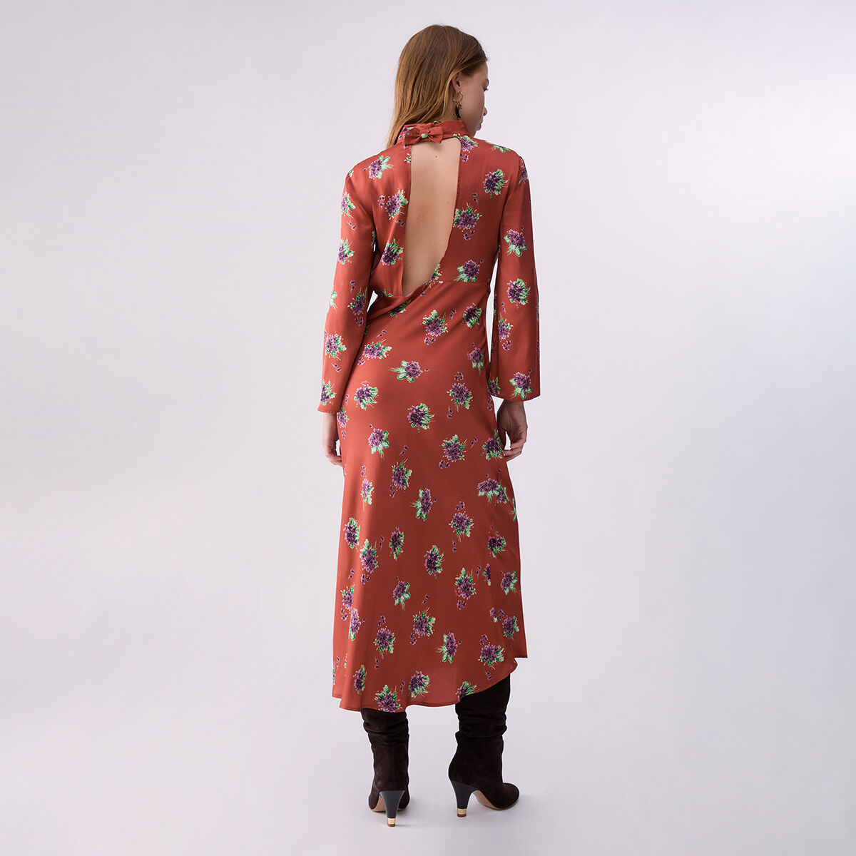 Robe Midi à Fleurs cannelle, LIU JO