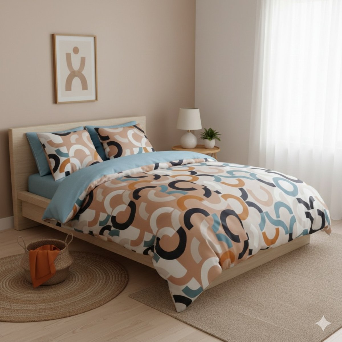 Parure de lit taies Igor beige, EDEN