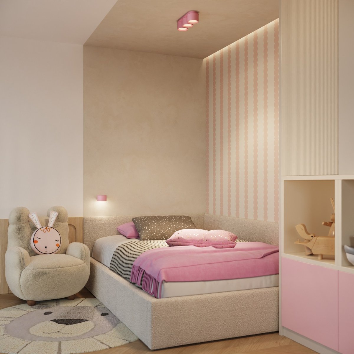 Applique murale Aluminium Rose Gx53 1 MODO rose, EDEN