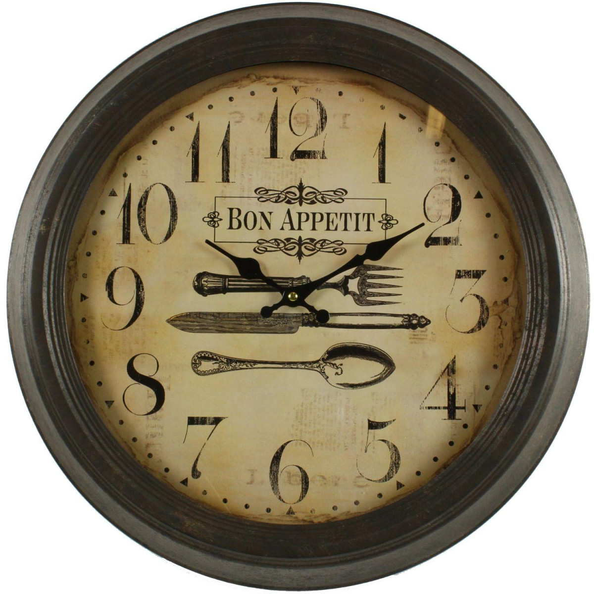 Horloge ancienne murale bon appétit blanc, DECORATION D’AUTREFOIS