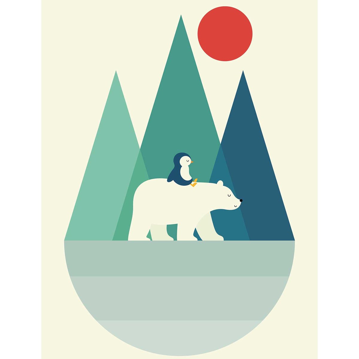 Papier peint le monde la glace intissé, HEXOA
