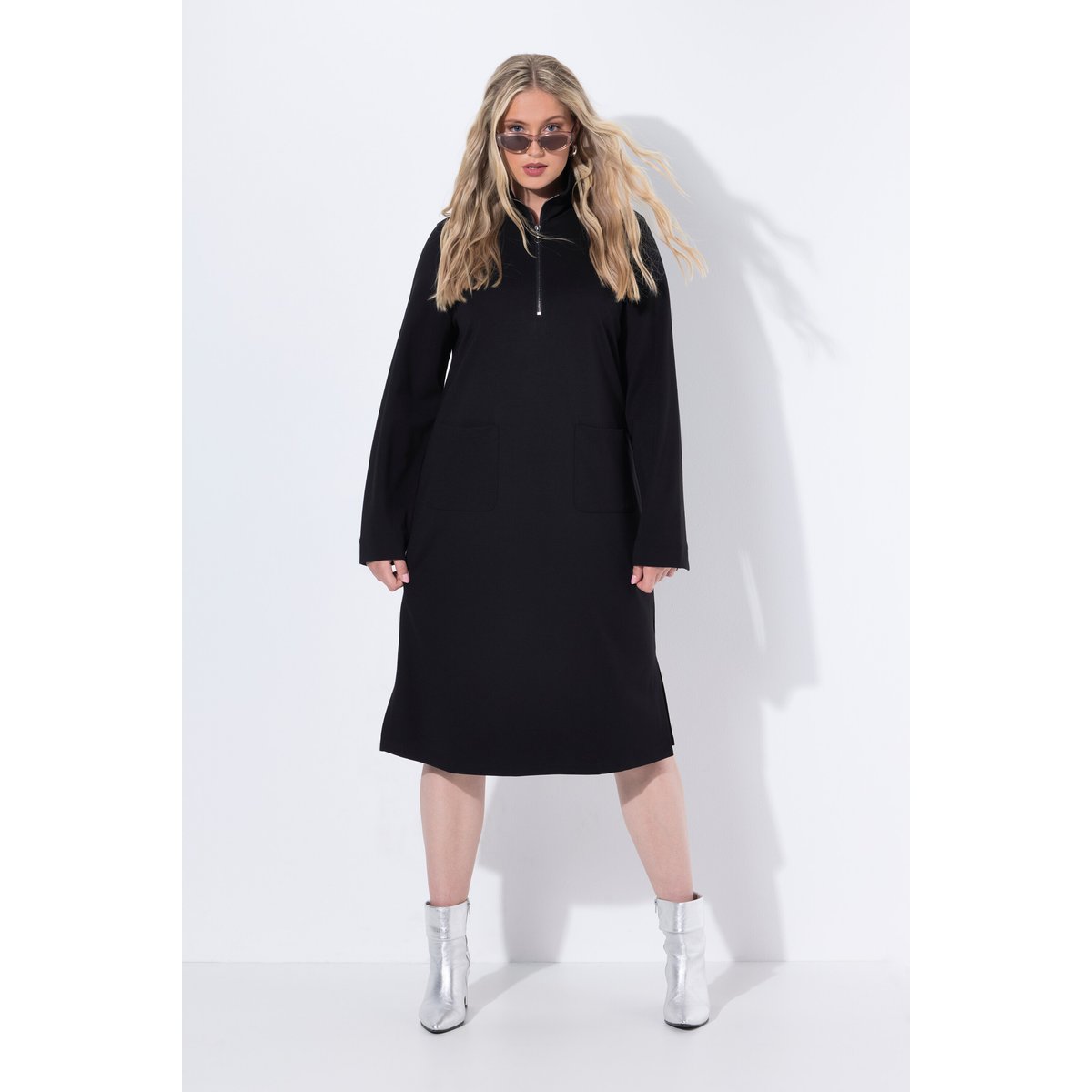 Robe à col camionneur noir, ULLA POPKEN