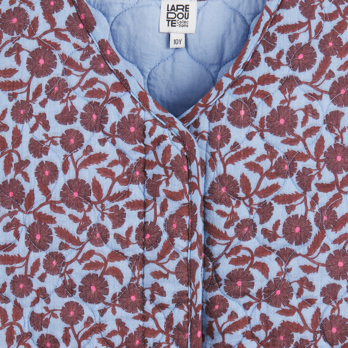 Gilet matelassé, imprimé floral imprimé marron, LA REDOUTE COLLECTIONS
