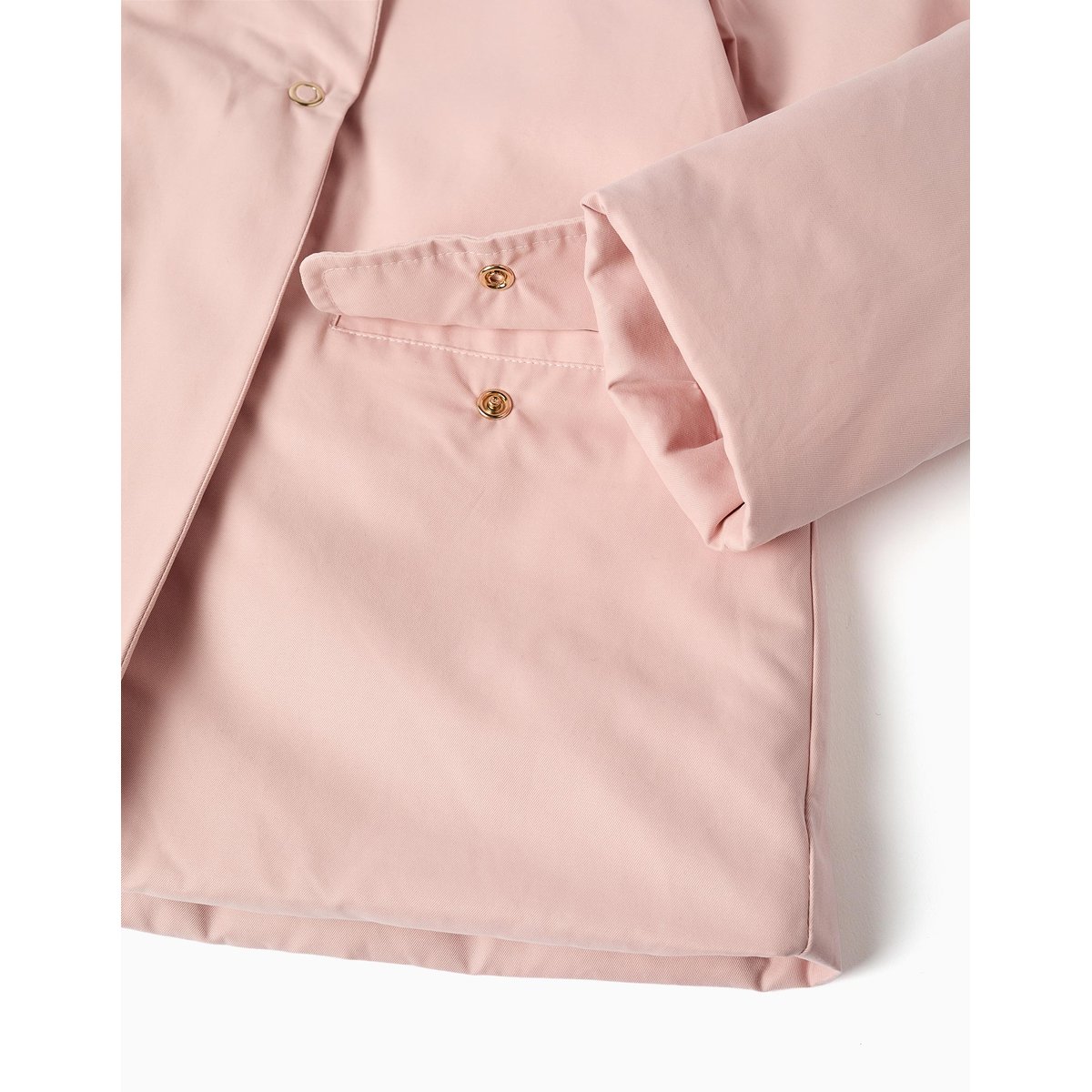Parka rembourrée avec capuche amovible et poches rose clair, ZIPPY