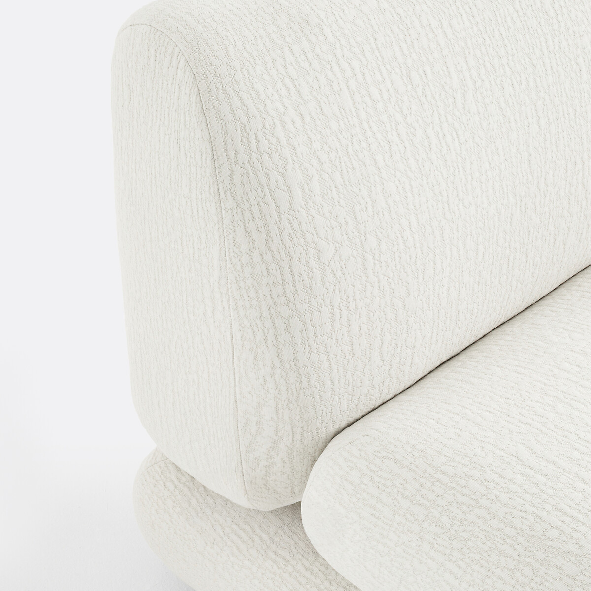 Chauffeuse modulable, tissu relief, HOOVER ecru, LA REDOUTE INTERIEURS