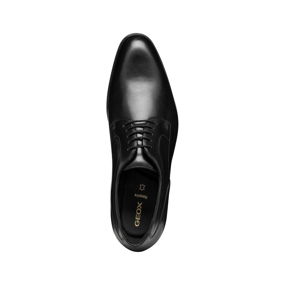 Leren derby's IACOPOU zwart, GEOX