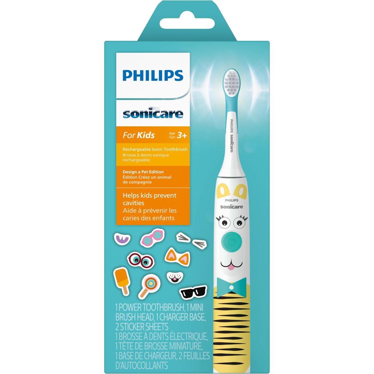 Brosse à dents électrique Sonicare HX3601/01 pour enfants couleur unique, PHILIPS