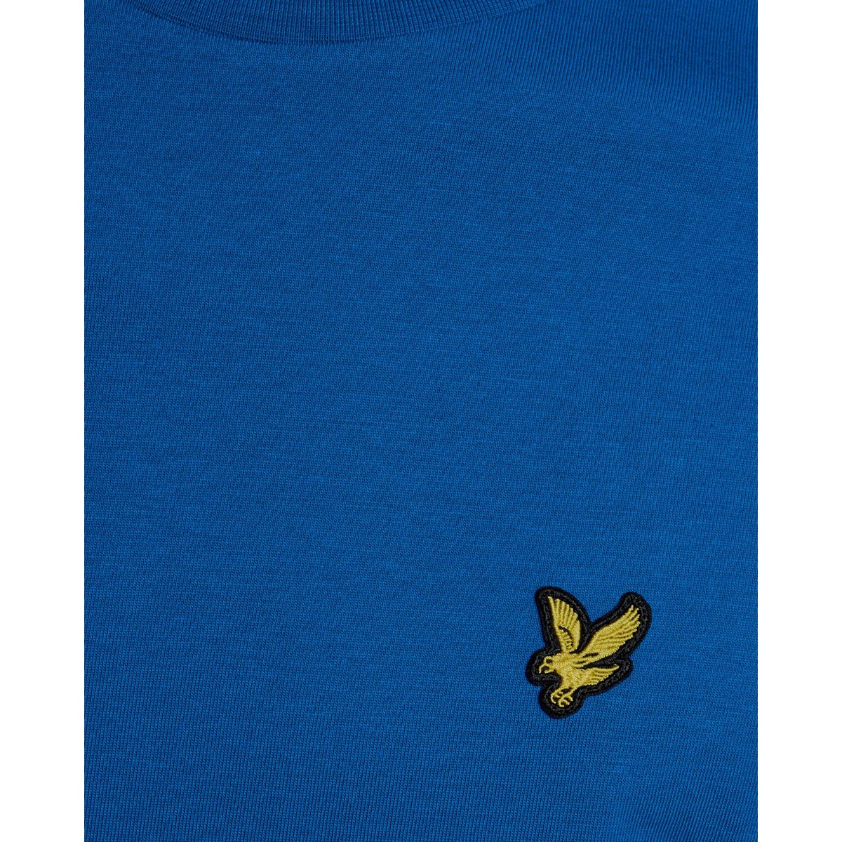 T-shirt en coton col rond bleu clair, LYLE & SCOTT