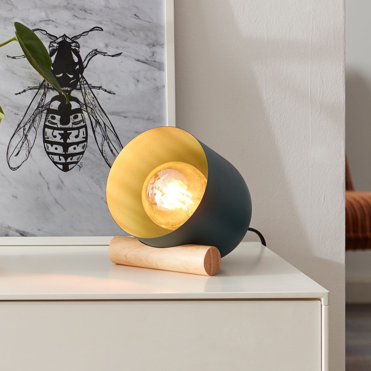 Lampe KOJI bleu turquoise, BRILLIANT
