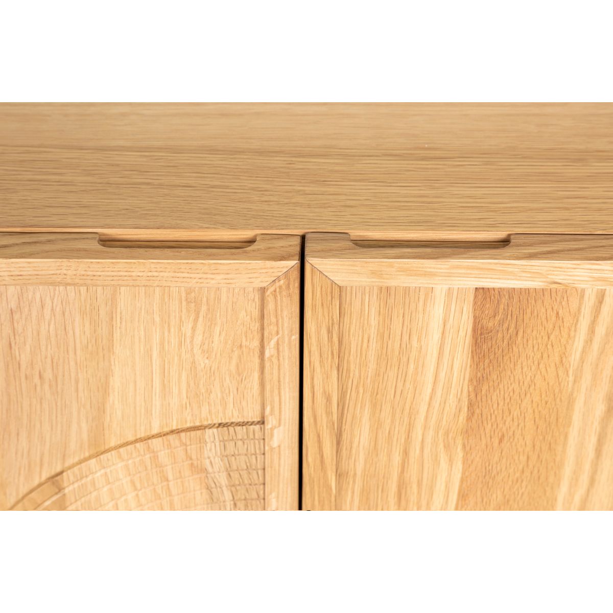 Meuble bas 4 portes chêne naturel, ZAGO