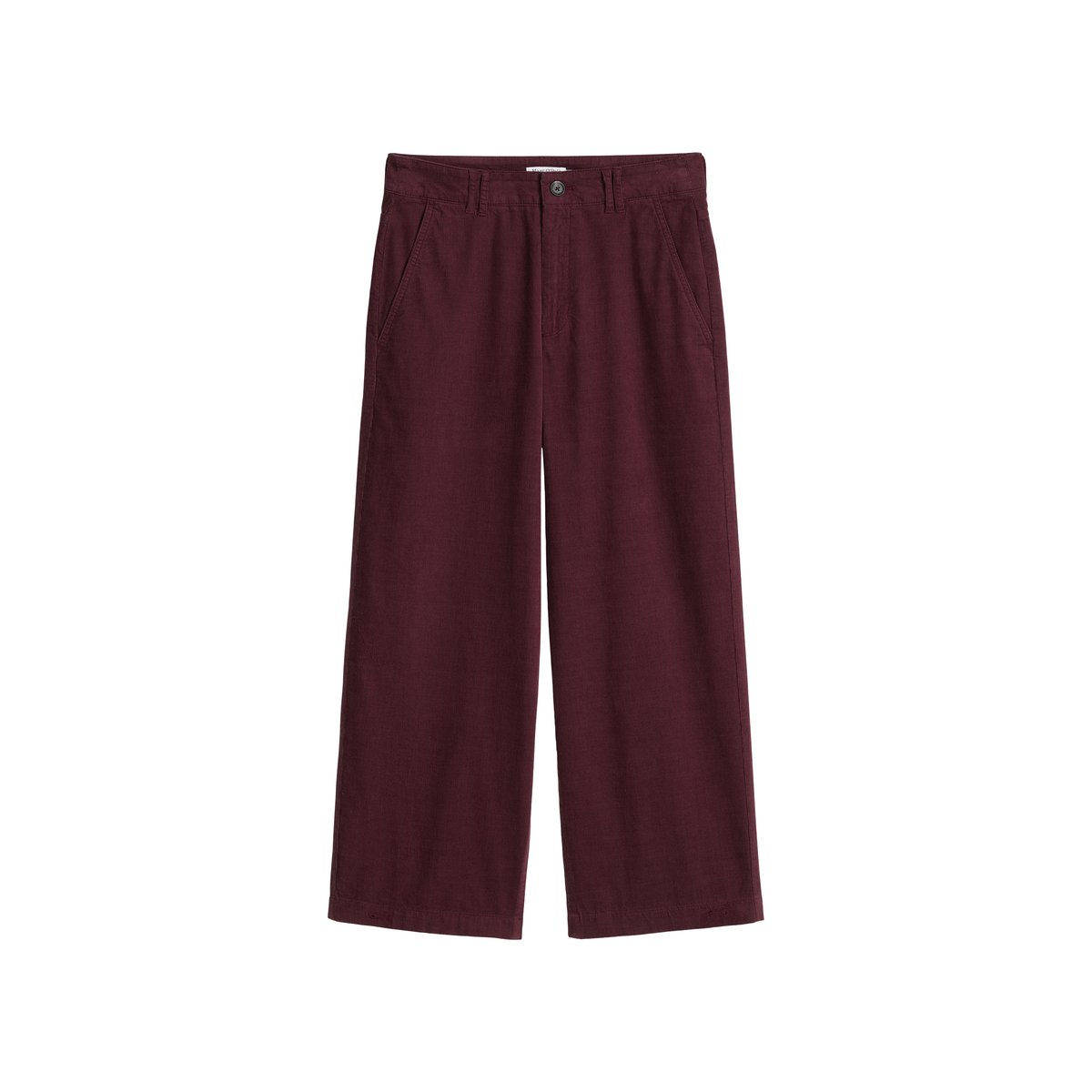 Pantalon en velours côtelé loose en coton organique rouge, MARC O’POLO DENIM