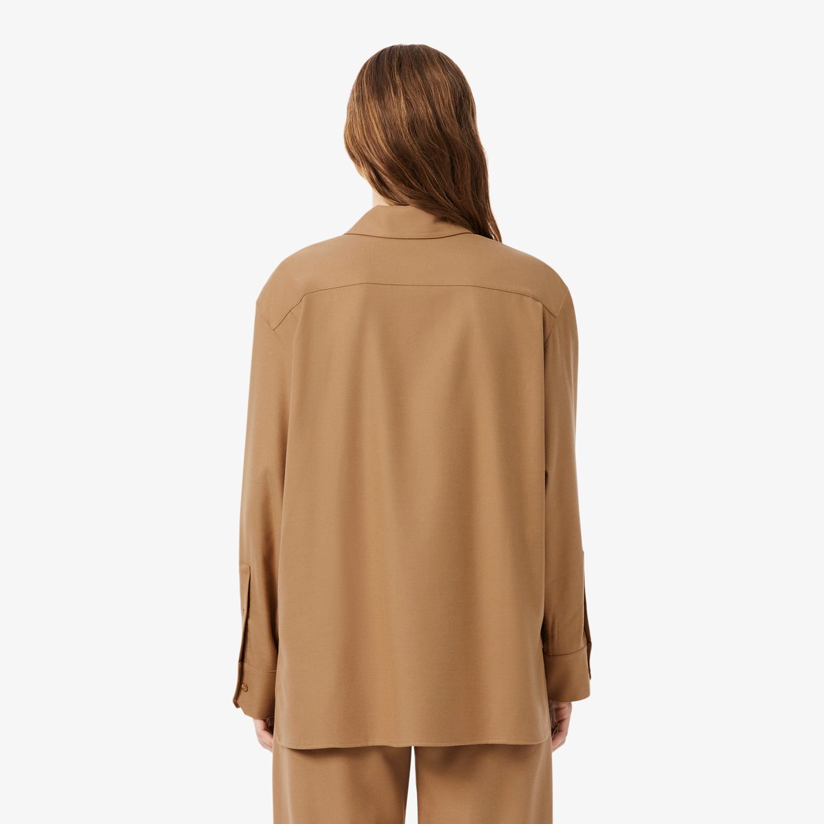 Chemise flanelle oversize marron-six, LACOSTE