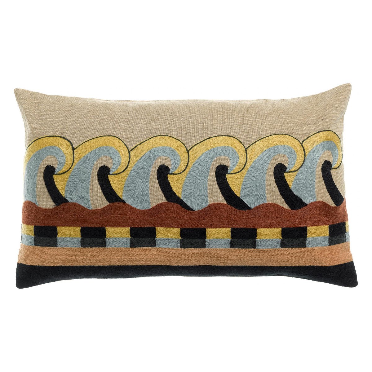 Coussin brodé Adria multico, VIVARAISE