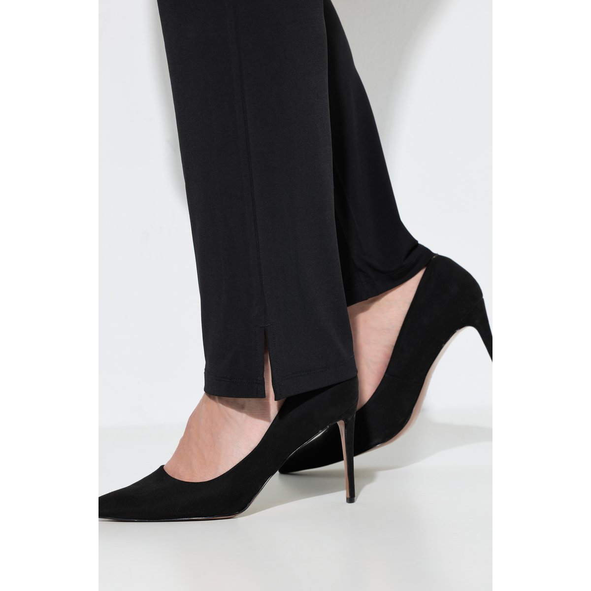 Pantalon en jersey avec taille élastique noir, ULLA POPKEN