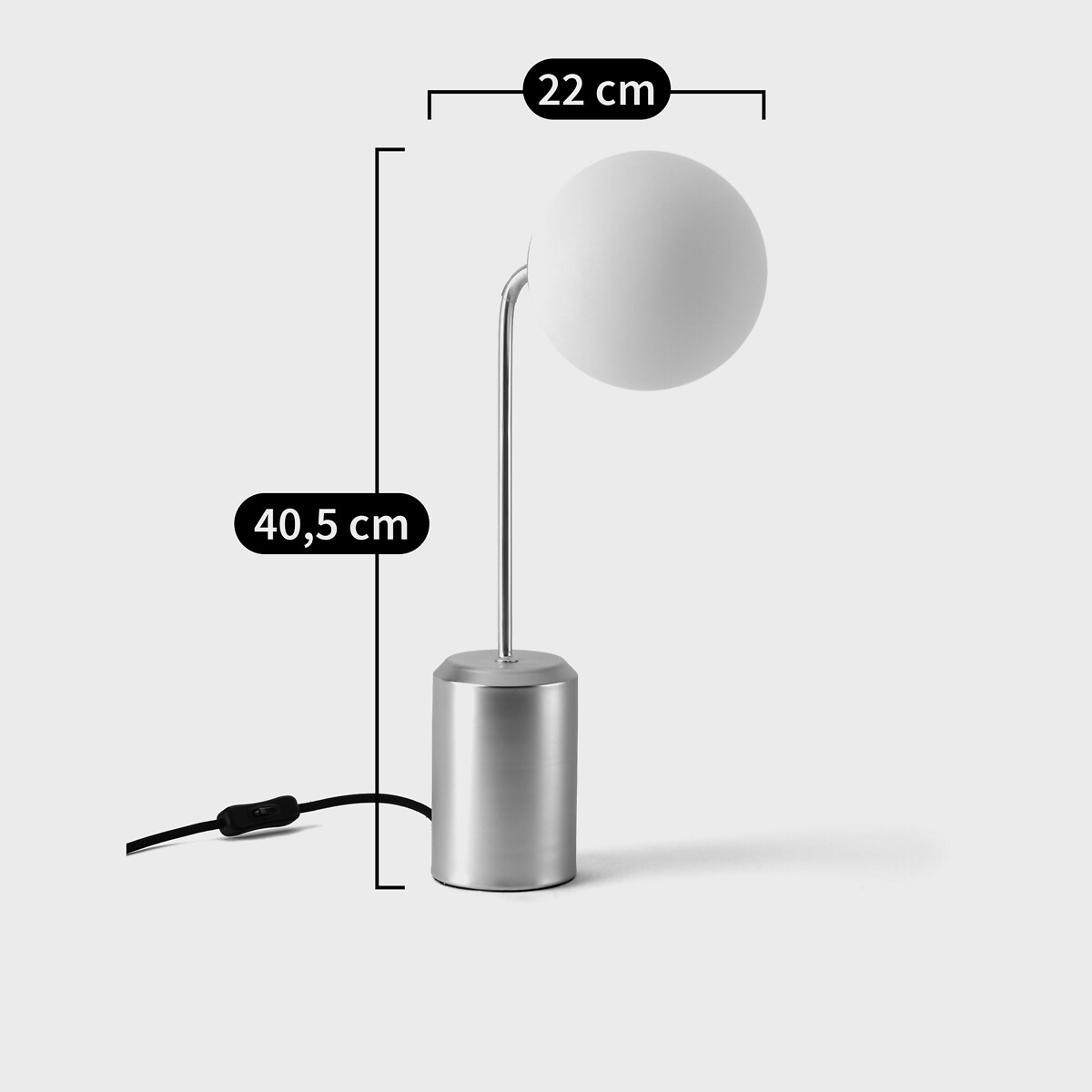 Lampe Moricio, Opalglas weiss, LA REDOUTE INTERIEURS