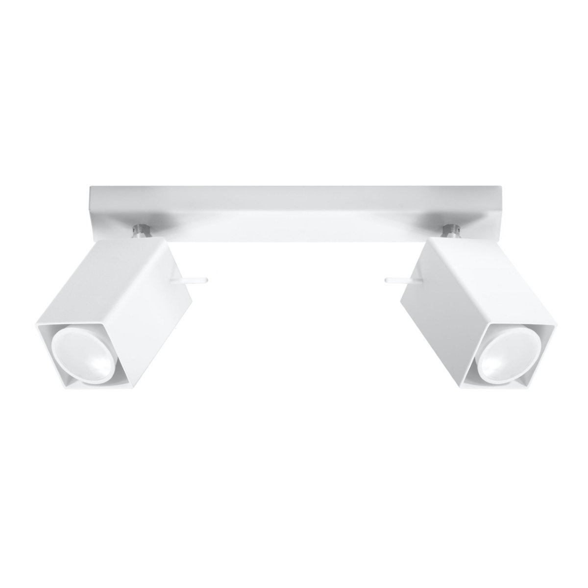 Plafonnier Acier Blanc GU10 2 Merida blanc, EDEN