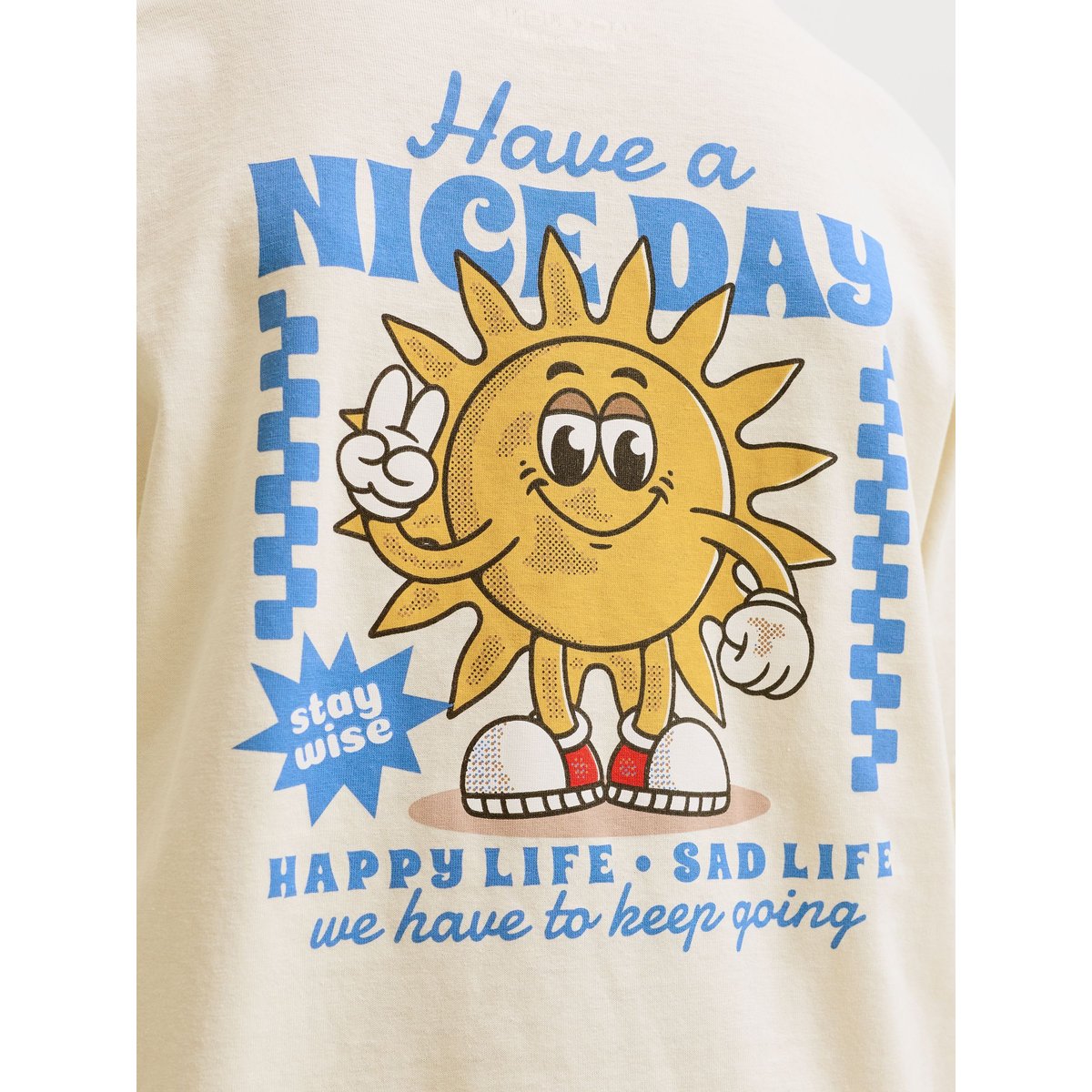 T-Shirt antique white, JACK & JONES JUNIOR