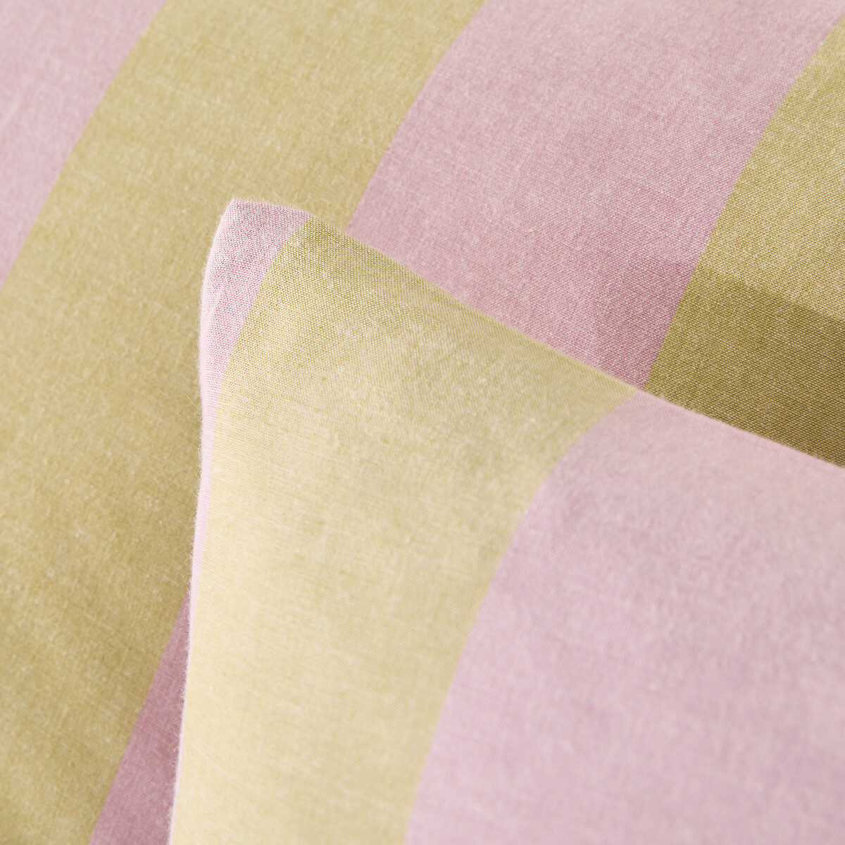 Taie d'oreiller en coton, Tamori Ambre/Mauve rayures, LA REDOUTE INTERIEURS