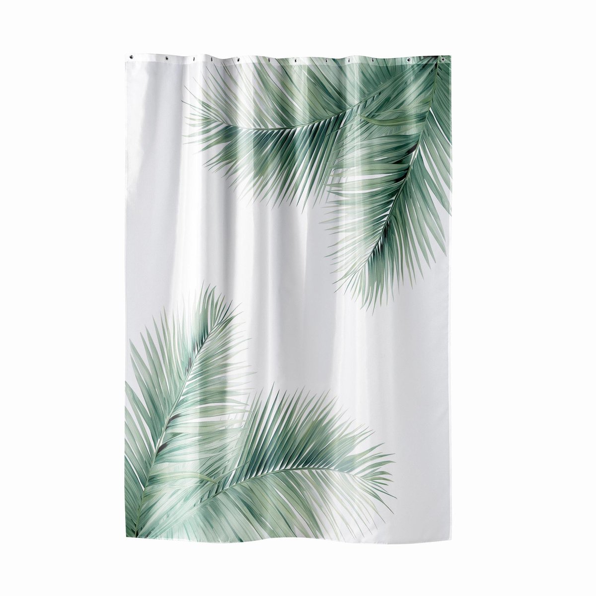 Rideau de douche avec crochets Havane vert, EDEN