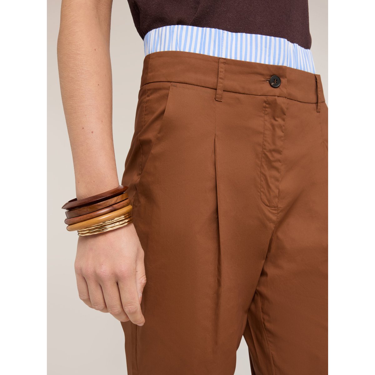 Pantalon carotte marron, MOTIVI
