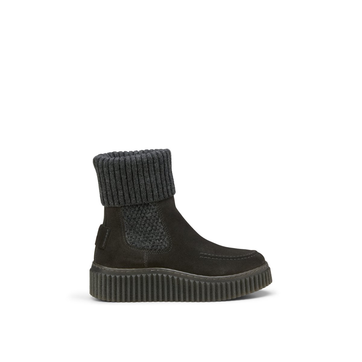 Bottes courtes modèle Bianca avec enveloppe tricotée noir, MARC O'POLO