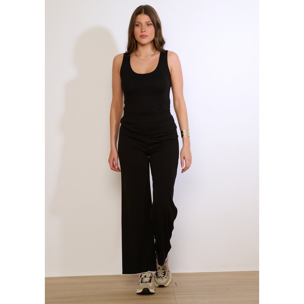 Pantalon ample chic noir, LOLALIZA