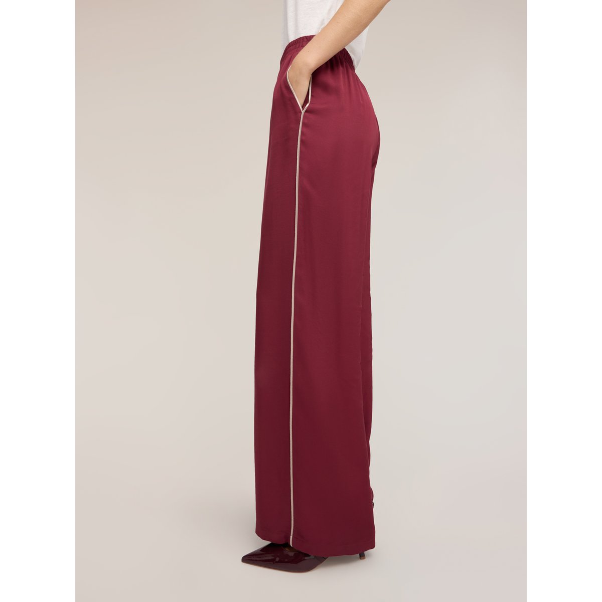 Pantalon palazzo burgundy, MOTIVI