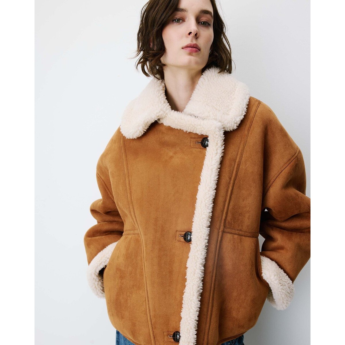 Manteau suède, APOLLO camel, GRACE & MILA