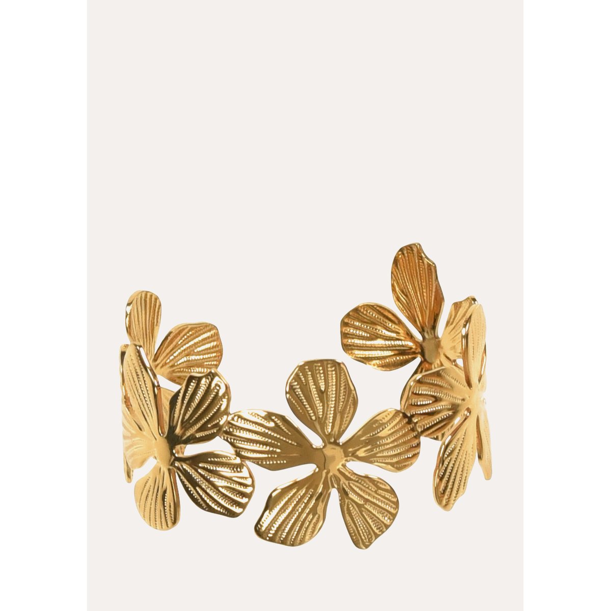 Bracelet jonc doré fleur light gold, LA FEE MARABOUTEE