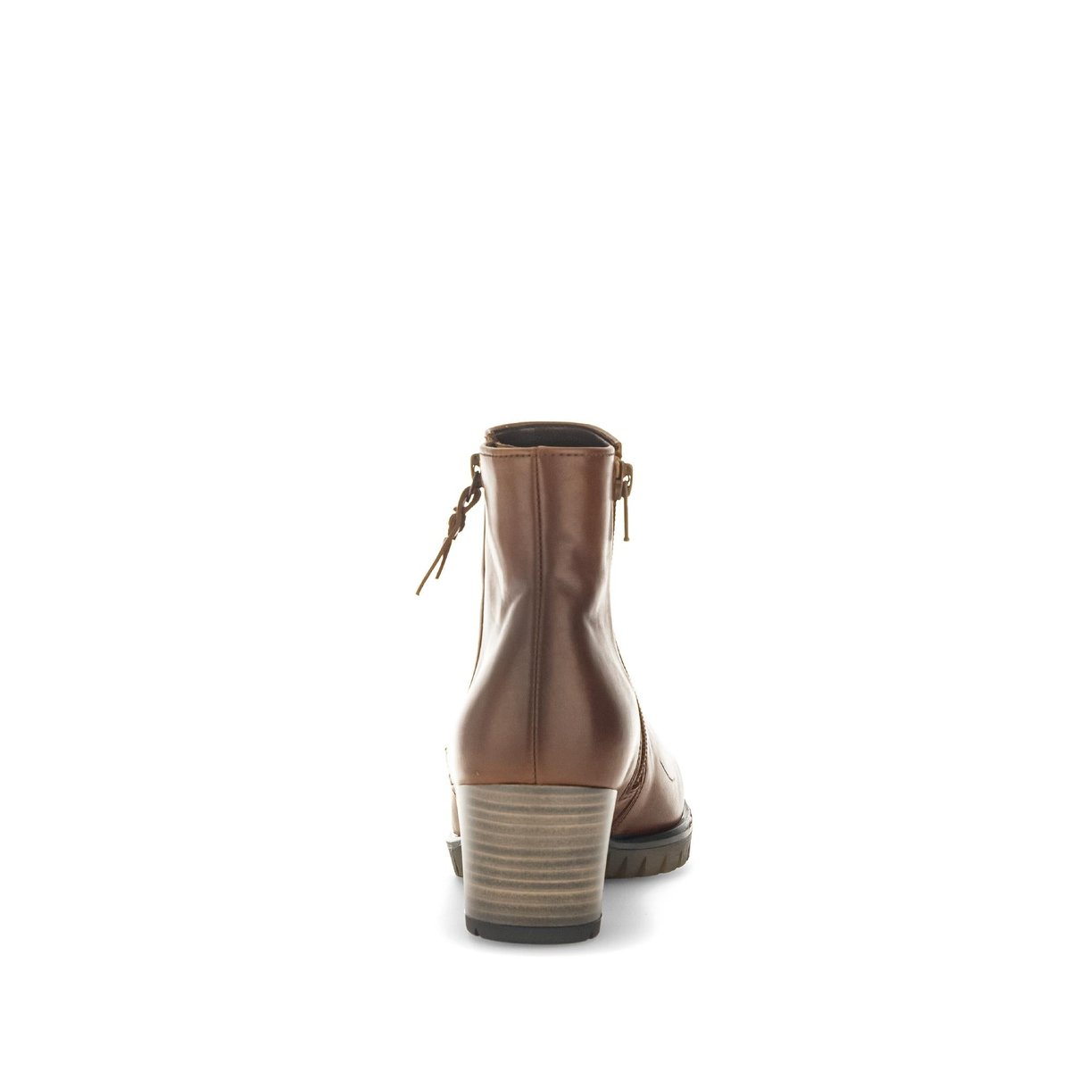 Bottines en cuir lisse à talon décroché marron, GABOR